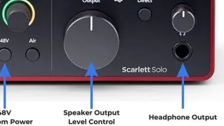 Scarlett Solo Audio Interface Front Panel